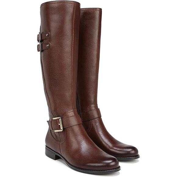 NWT Naturalizer Jessie Wide Calf Knee High Boots Chocolate Size 7W/Wide Calf - Picture 5 of 6